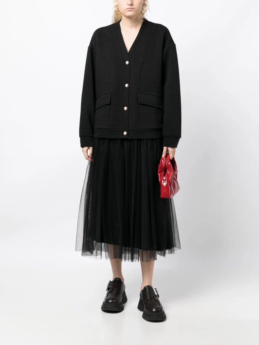 b+ab chamarra oversize con cuello en V | Chamarras oversize | Image 2