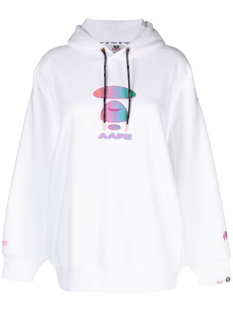 AAPE BY *A BATHING APE logo-embroidered drawstring hoodie Women