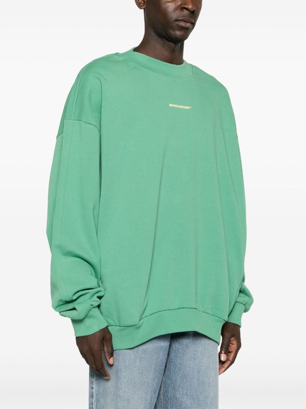 Shop Monochrome Mandala Logo-embossed Sweatshirt In Green