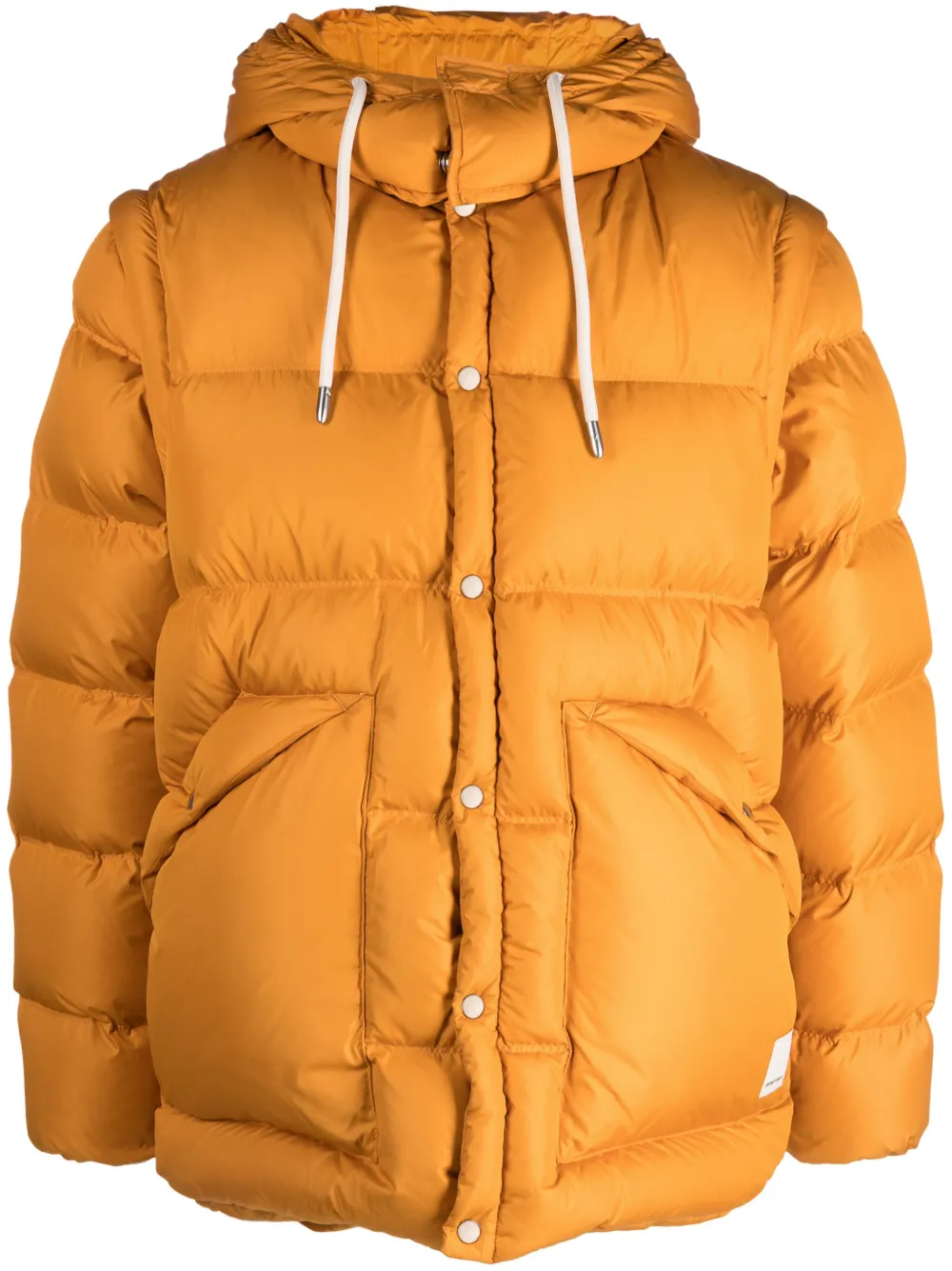 Emporio Armani logo-patch drawstring padded jacket