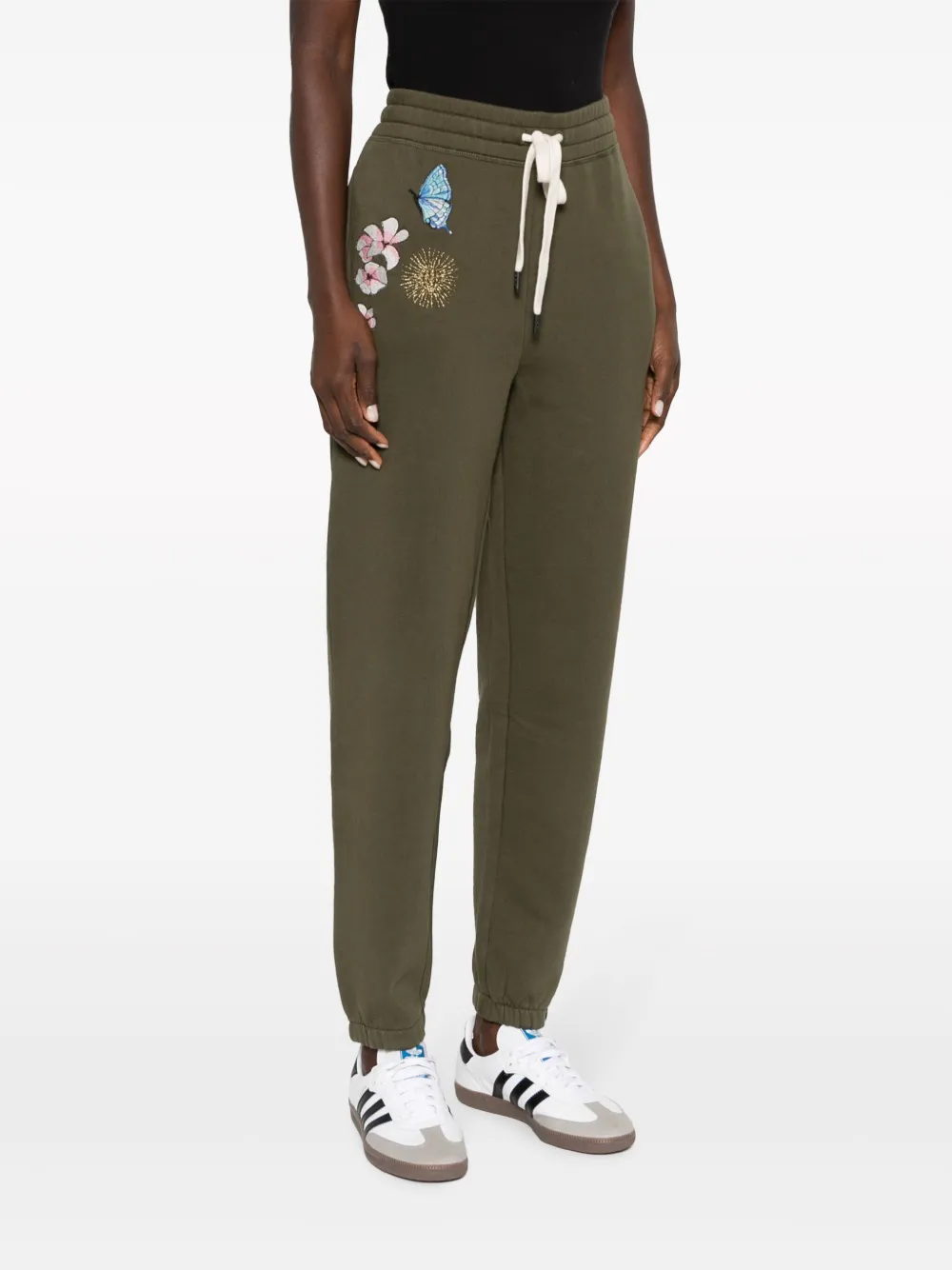 Zadig&Voltaire Trainingsbroek met geborduurde bloemen Groen