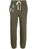 Zadig&Voltaire floral-embroidered jersey track pants - Green
