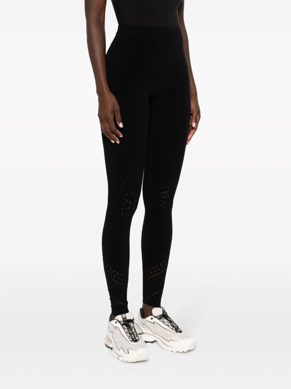 Shop Zadig & Voltaire Perforated High-waist Leggings In Black