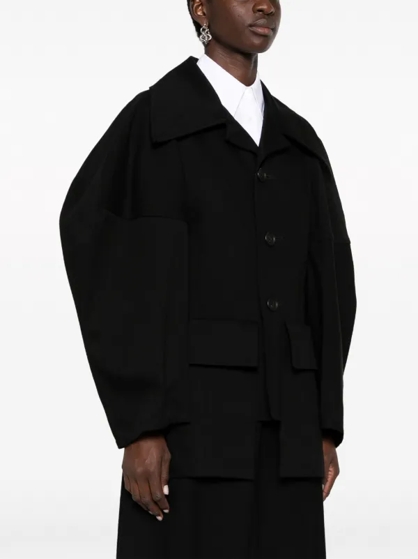 Yohji Yamamoto wide-sleeve Cotton Jacket - Farfetch