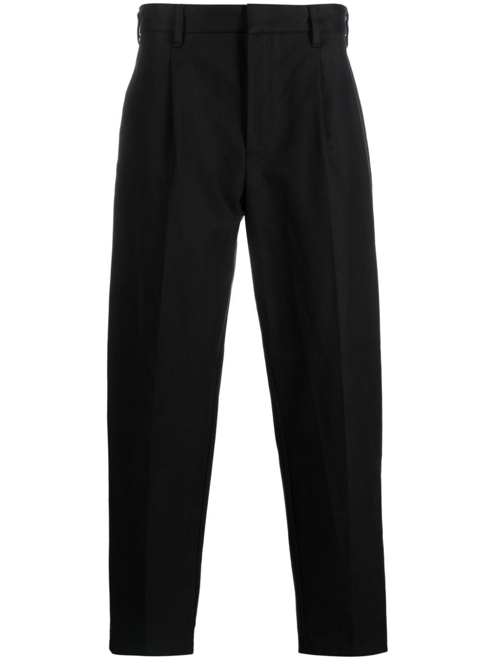 EMPORIO ARMANI PLEAT-DETAIL TAPERED TROUSERS