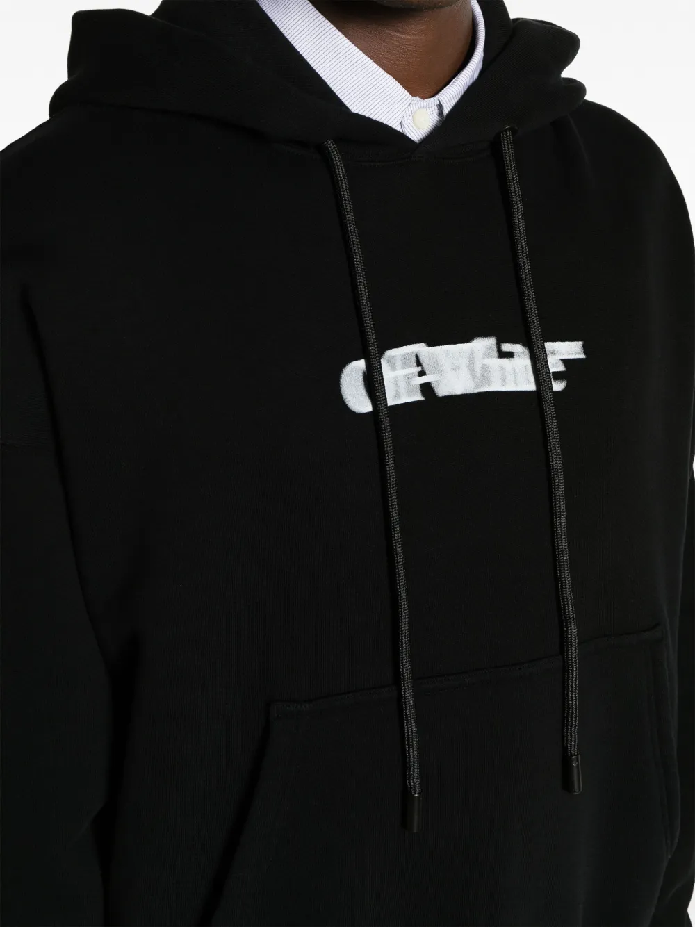 Off-White Hoodie met logoprint Zwart