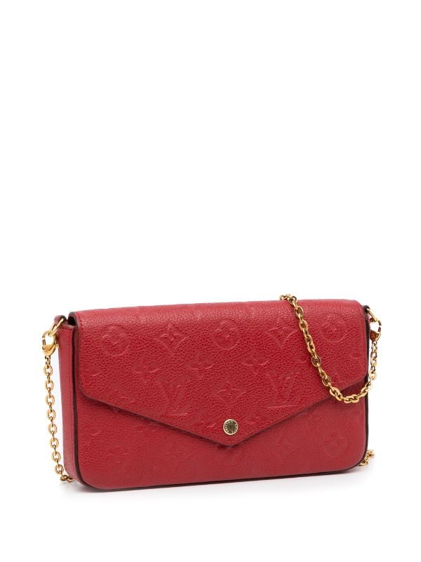 Pre-owned Louis Vuitton Clutch Bag In Red