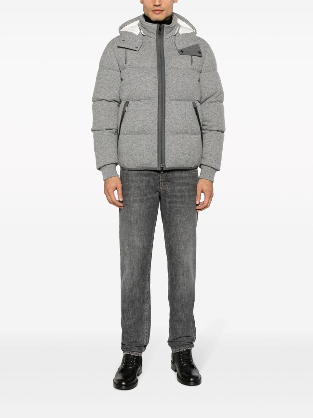 Zegna Oasi cashmere padded jacket - Grijs