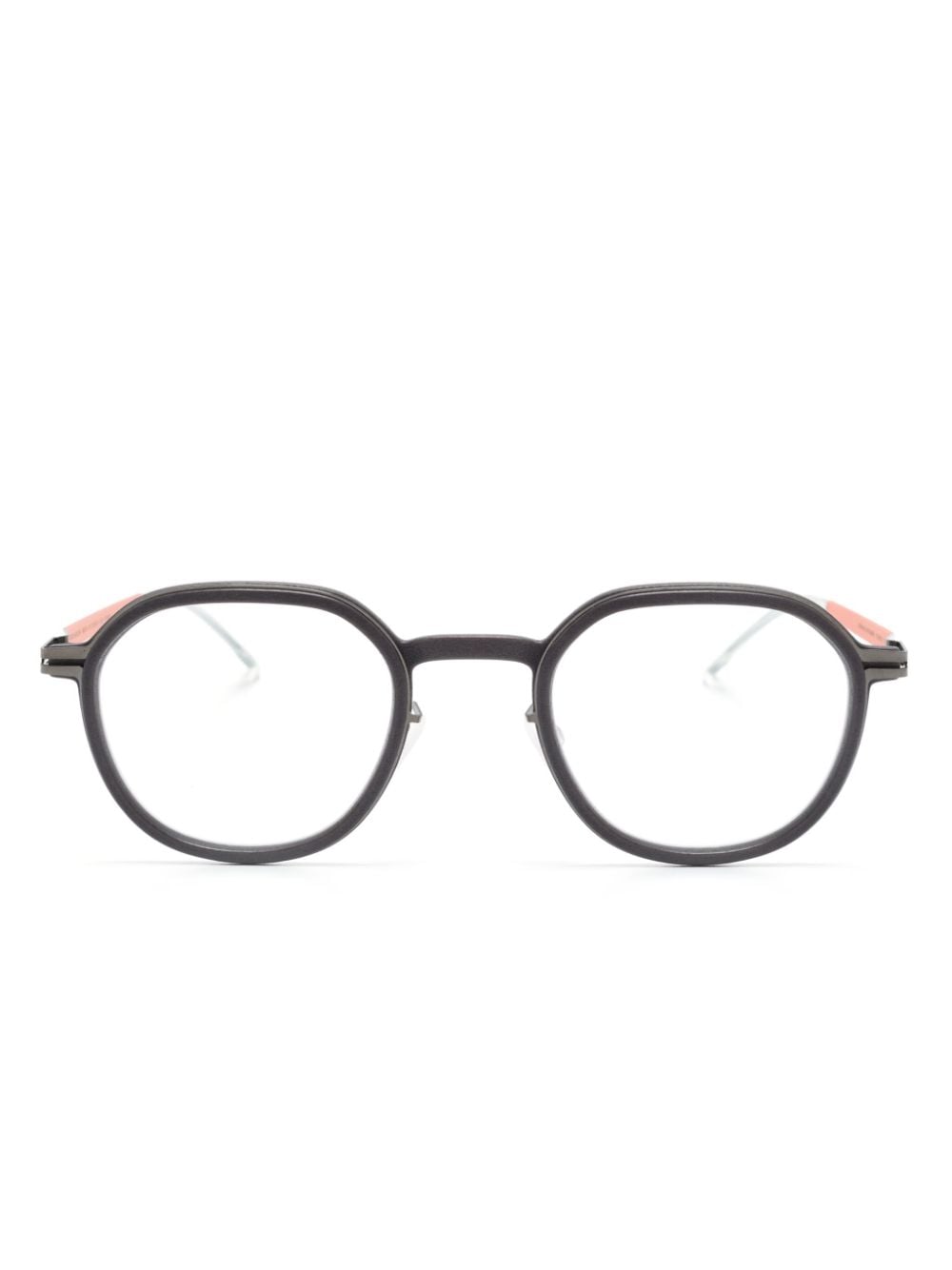 Mykita Round-frame Two-tone Glasses In Black