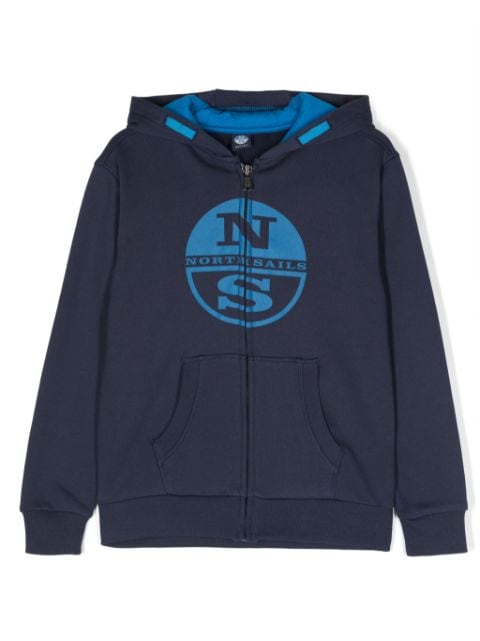 North Sails Kids logo-print cotton jacket