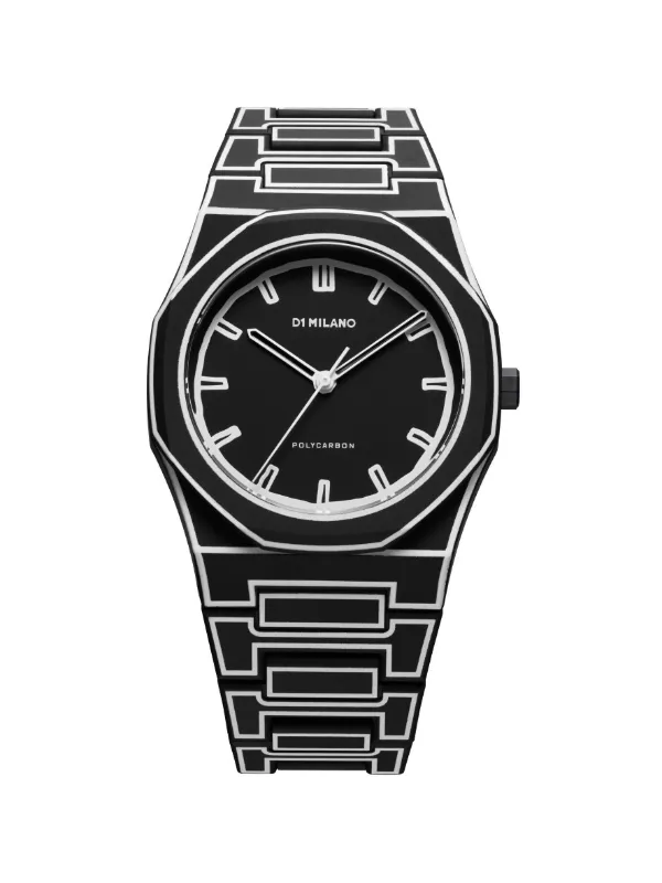D1 Milano Relógio Polycarbon De 40.5mm | Preto | FARFETCH BR