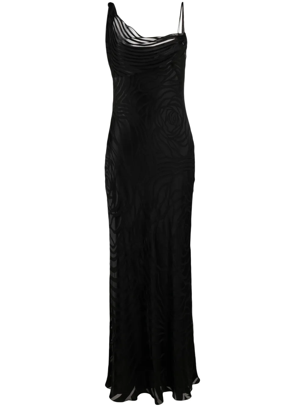 Alberta Ferretti Asymmetrische avondjurk Zwart