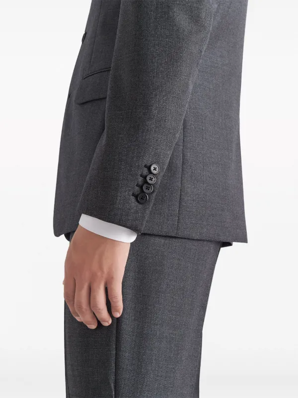 Prada single-breasted Wool Suit | Grey | FARFETCH