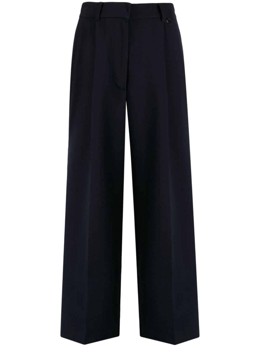 Studio Tomboy Pressed-crease Palazzo Trousers In Blue