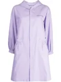 CHOCOOLATE hooded cotton shirt dress - Purple