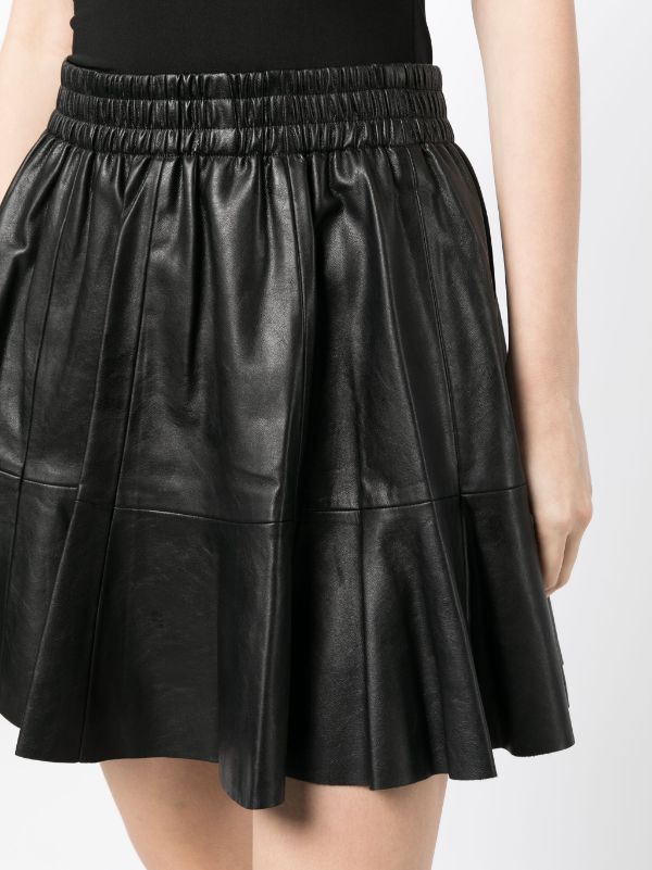 Leather pleated skirt clearance 48