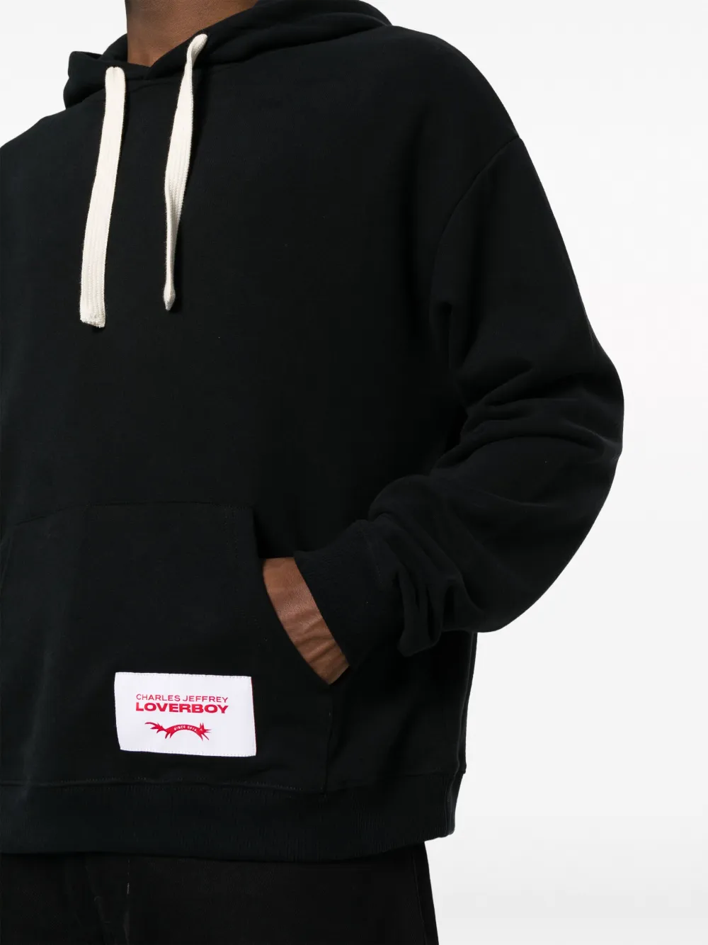 Charles Jeffrey Loverboy Hoodie met logopatch Zwart