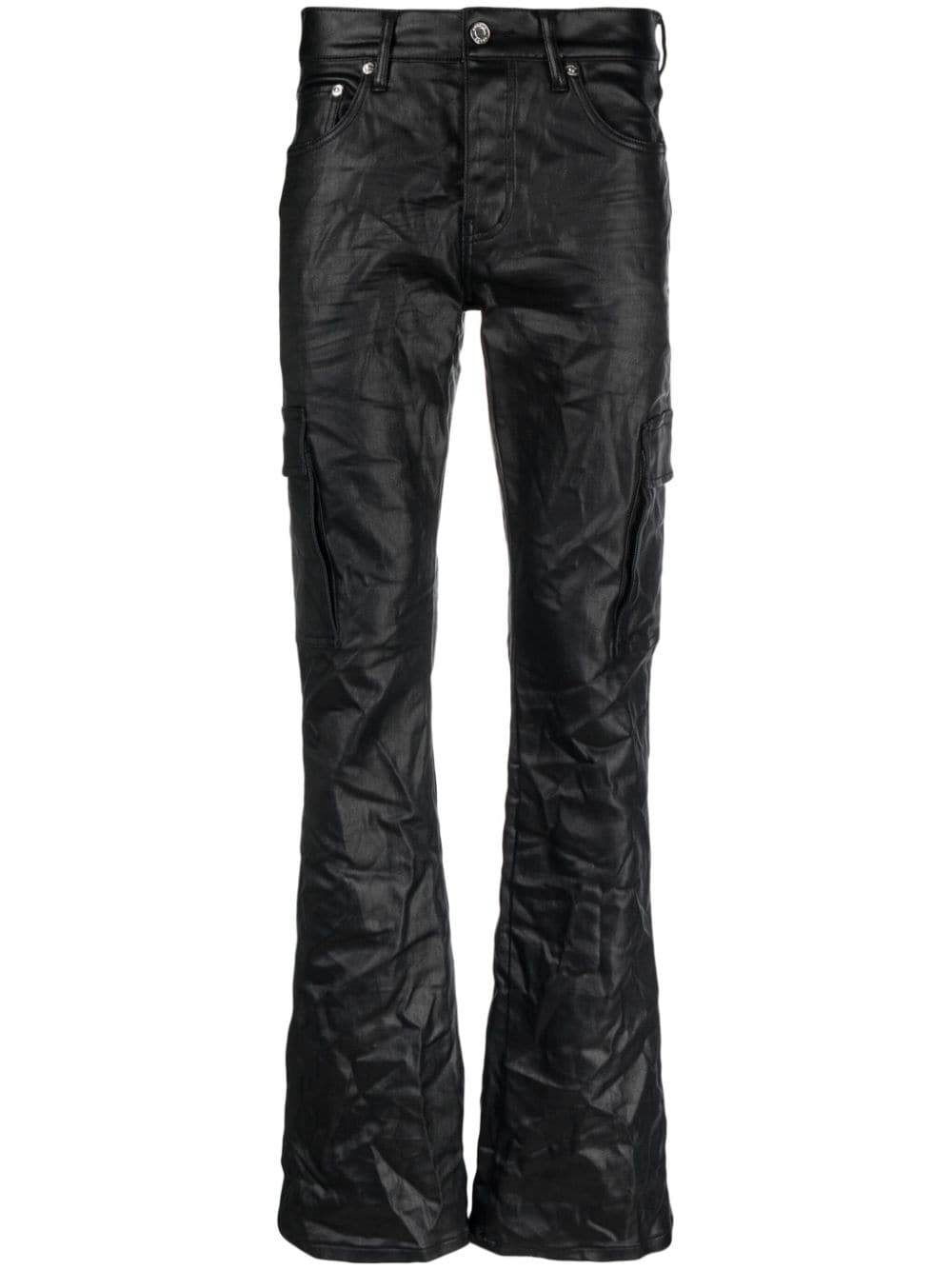 SPANX faux-leather four-pocket Flared Trousers - Farfetch