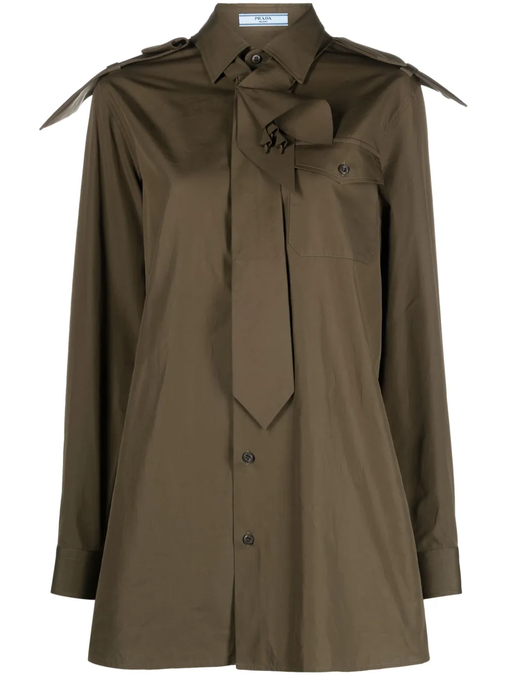 Prada Popeline blouse Groen