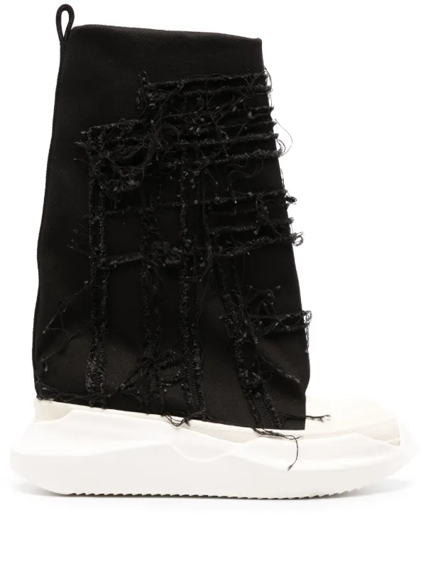Rick Owens DRKSHDW Slashed Fogachine ハイカット スニーカー