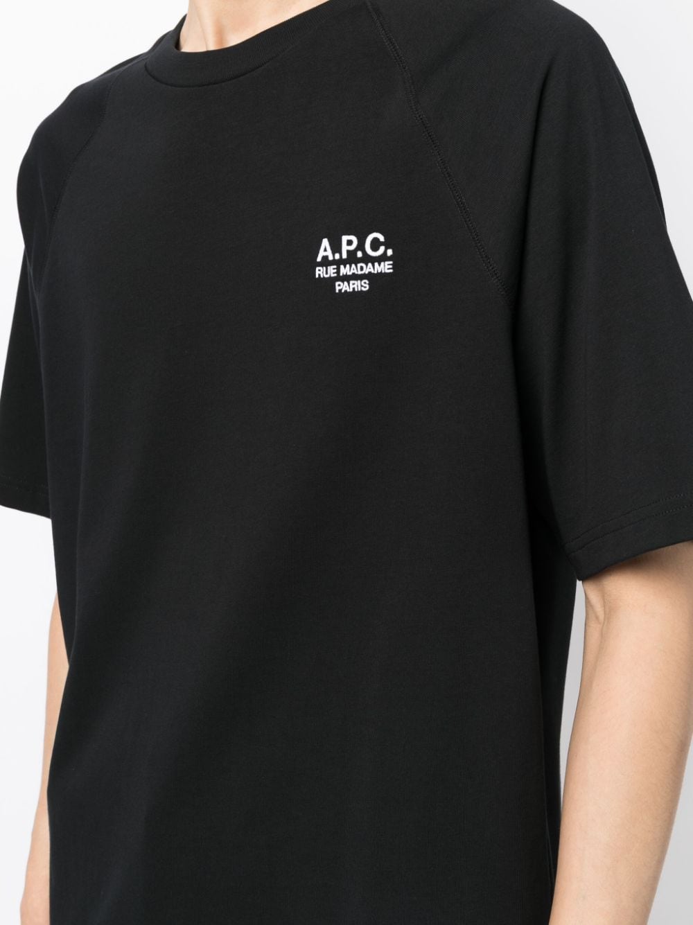 Shop Apc Willy Logo-embroidered Cotton T-shirt In Black