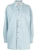 Nanushka Beaux sun-bleached denim shirt - Blue