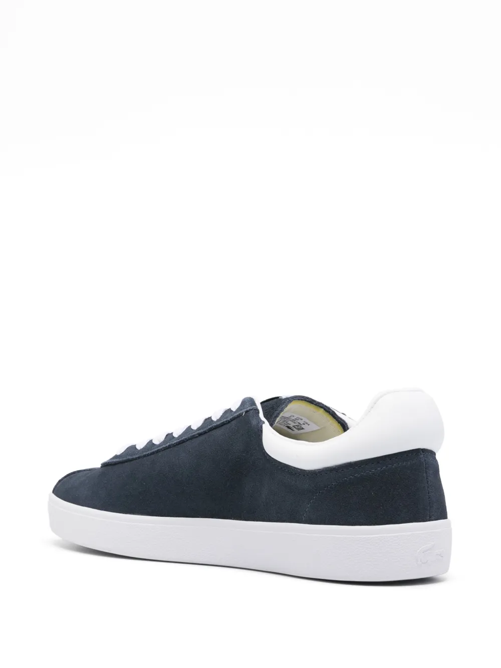 Lacoste Logo-debossed Suede Sneakers In 蓝色