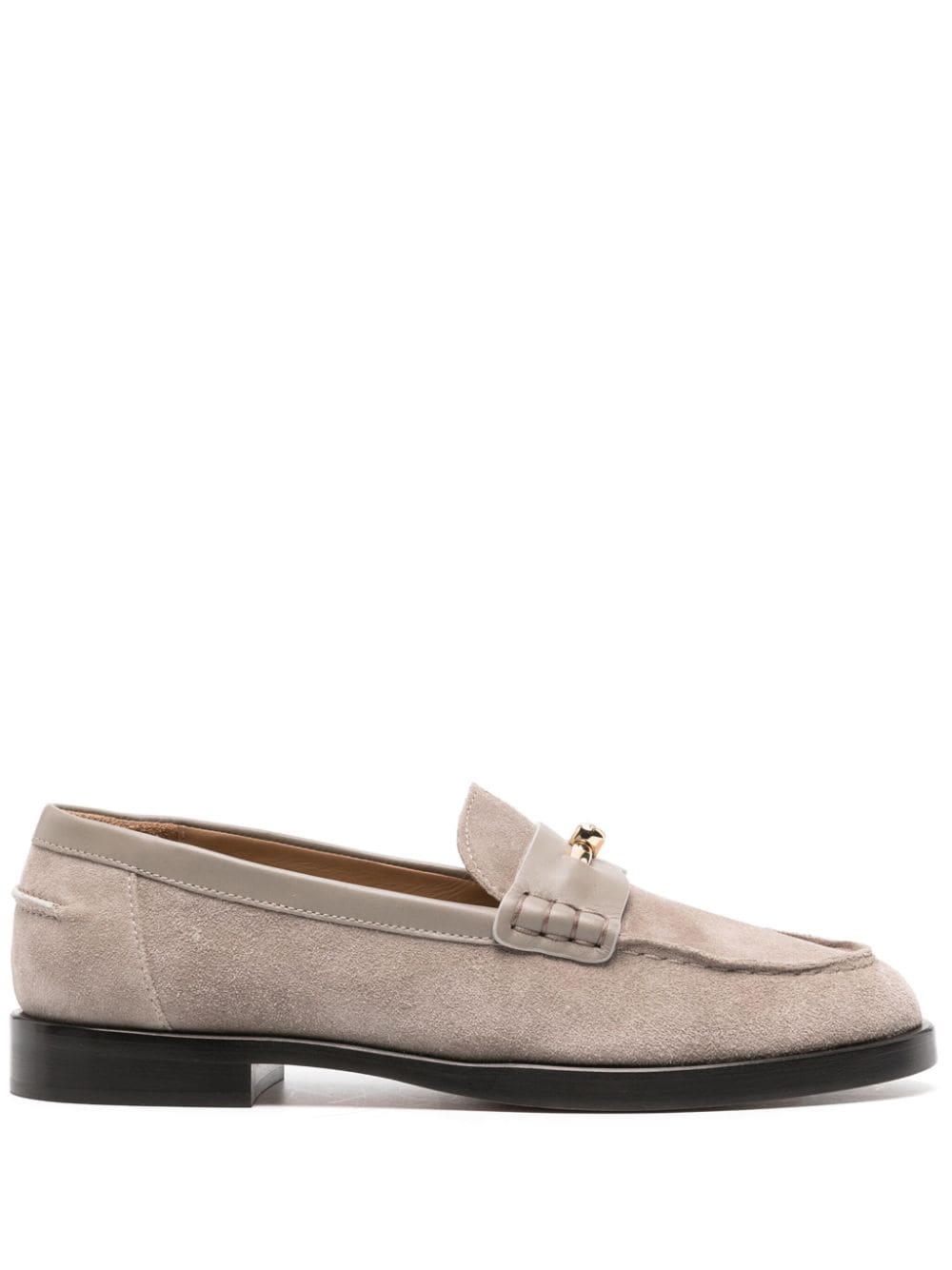 EMPORIO ARMANI MOC-STITCHING SUEDE LOAFERS