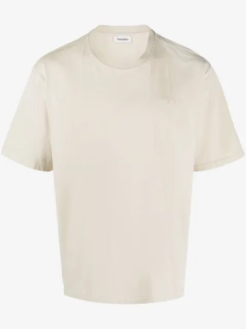 Nanushka logo-embroidered cotton T-shirt