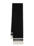 MARANT Casey intarsia-knit logo scarf - Black