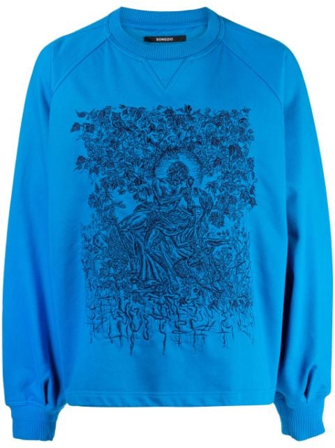 SONGZIO embroidered cotton sweatshirt