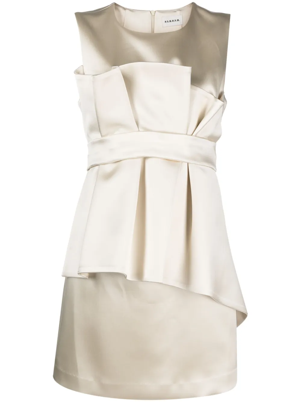 P.A.R.O.S.H. Mouwloze mini-jurk Wit