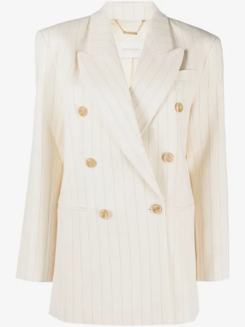 ZIMMERMANN Luminosity pinstriped double-breasted blazer