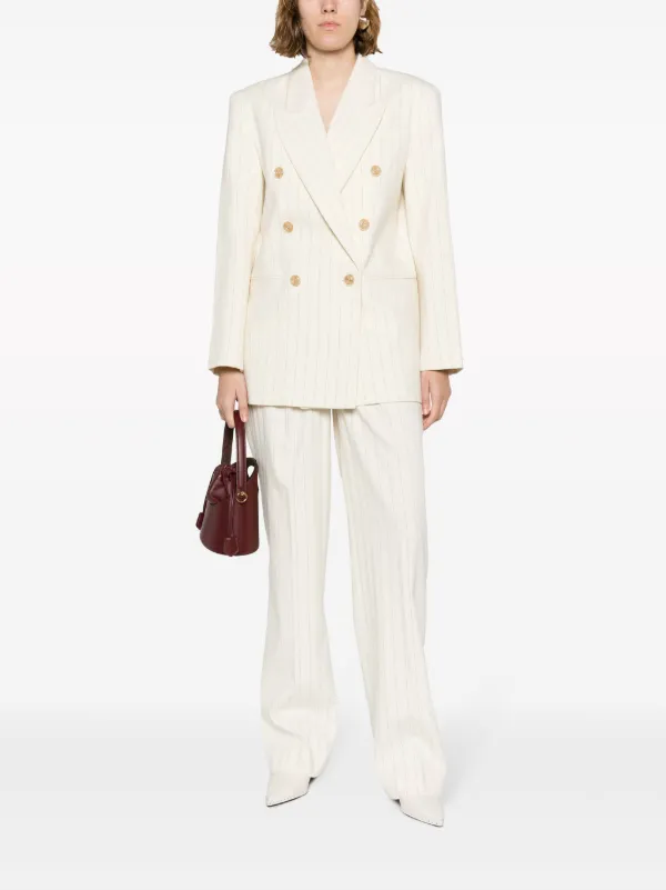ZIMMERMANN Luminosity Pinstriped double-breasted Blazer