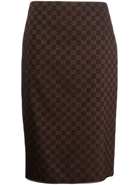 Gucci Interlocking G-pattern pencil skirt