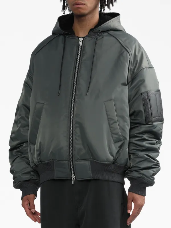 Hooded down shop bomber jacket