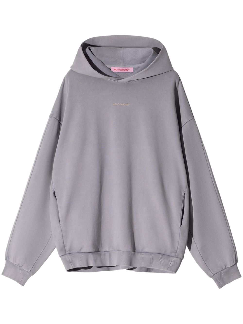 logo-embossed cotton hoodie