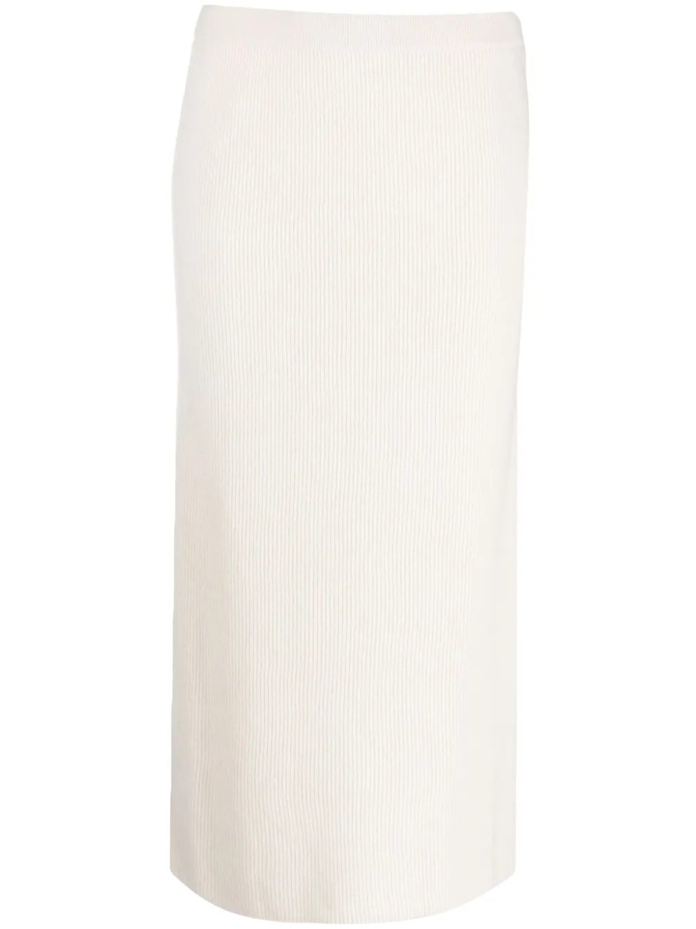Antonelli Gela Holiday Fine-ribbed Skirt In Neutrals