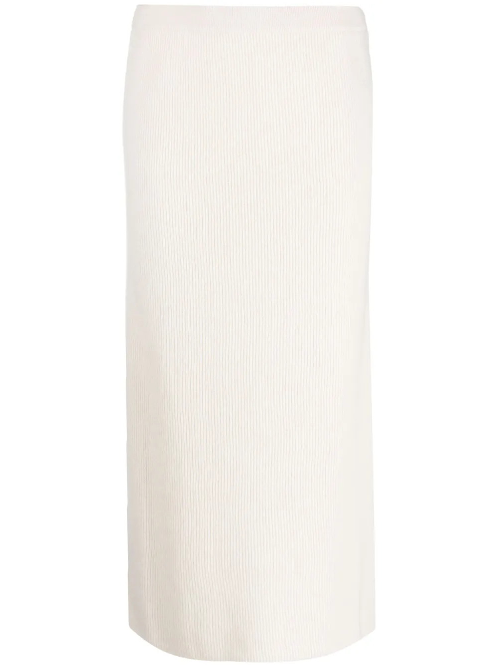 Antonelli Gela Holiday fine-ribbed skirt - Toni neutri