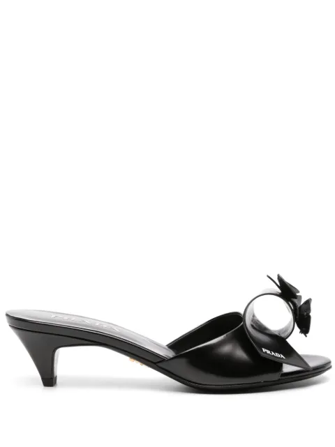 Prada 50mm floral-appliqué sandals
