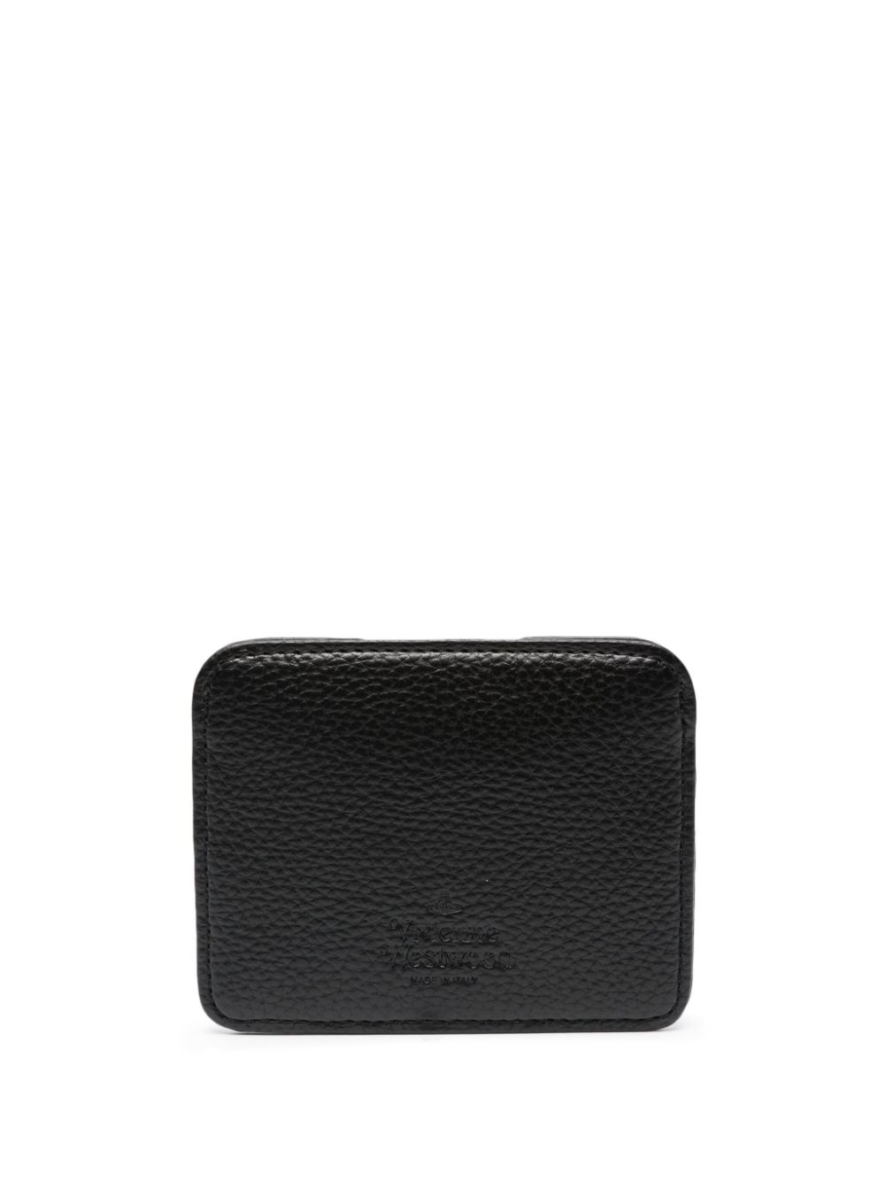 Vivienne Westwood Orb-plaque leather cardholder - Zwart