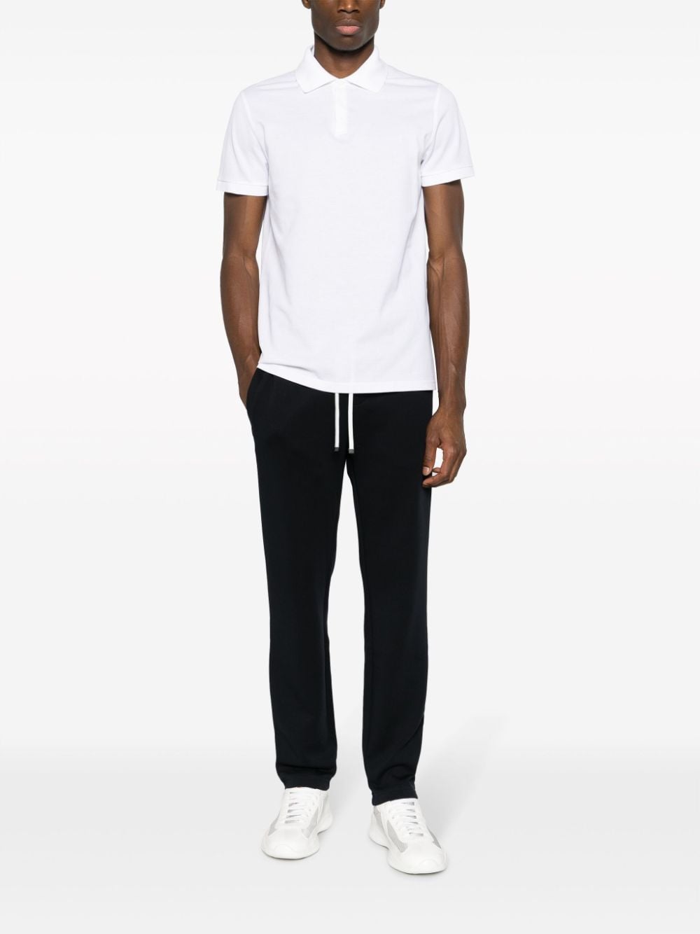 Shop Emporio Armani Logo-patch Track Trousers In Blue