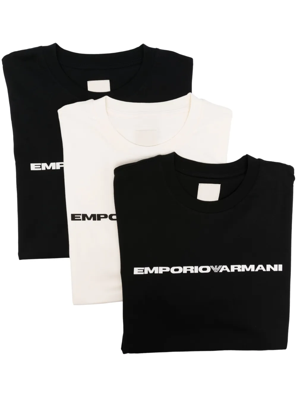 Emporio Armani Logo-print Cotton T-shirt In White