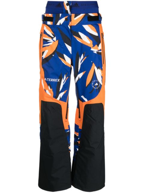 adidas by Stella McCartney abstract-print panelled track pants Women