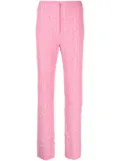 Nanushka Juna seersucker slim-fit trousers - Pink