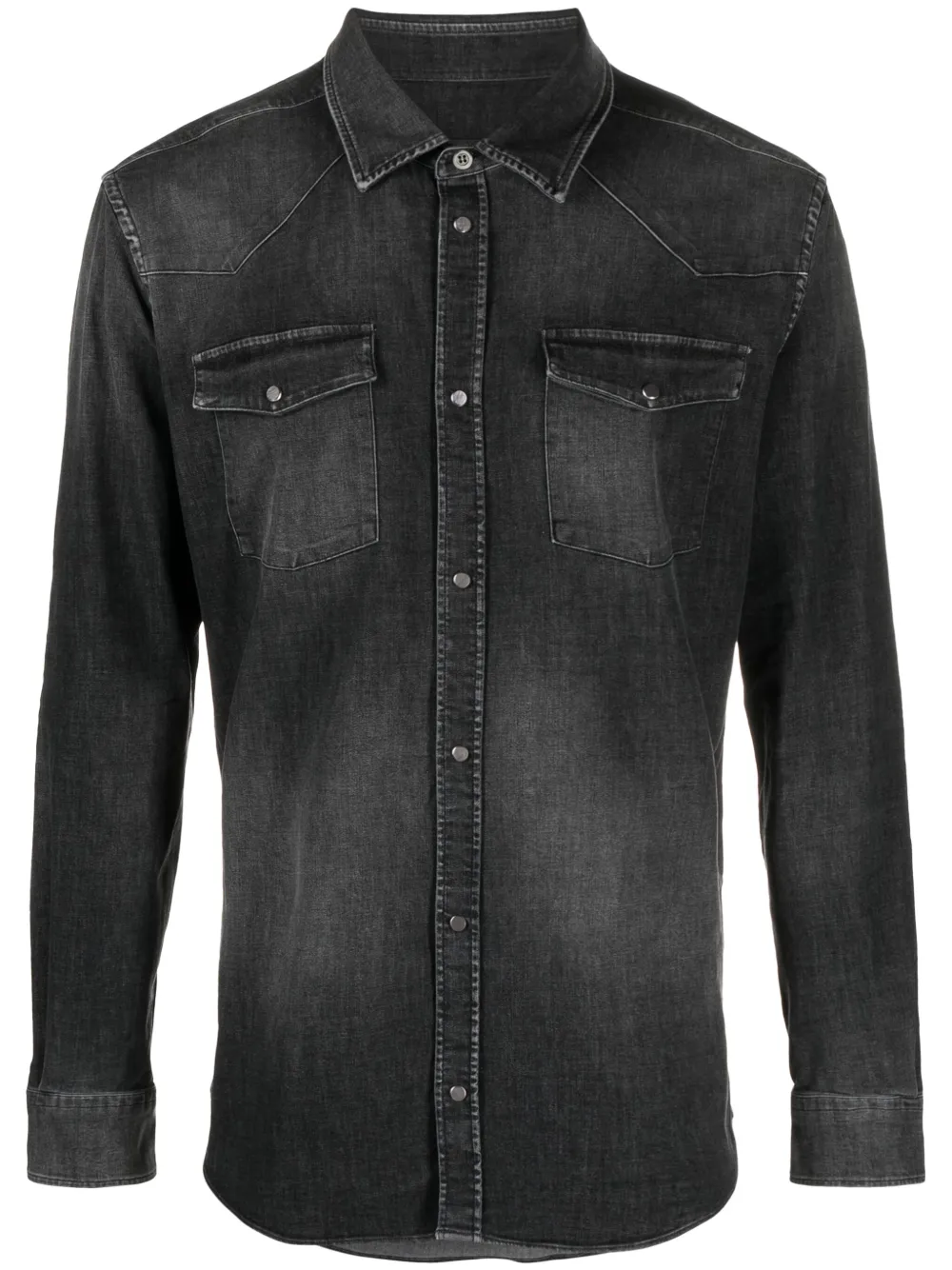 DONDUP Faded long-sleeve Denim Shirt - Farfetch