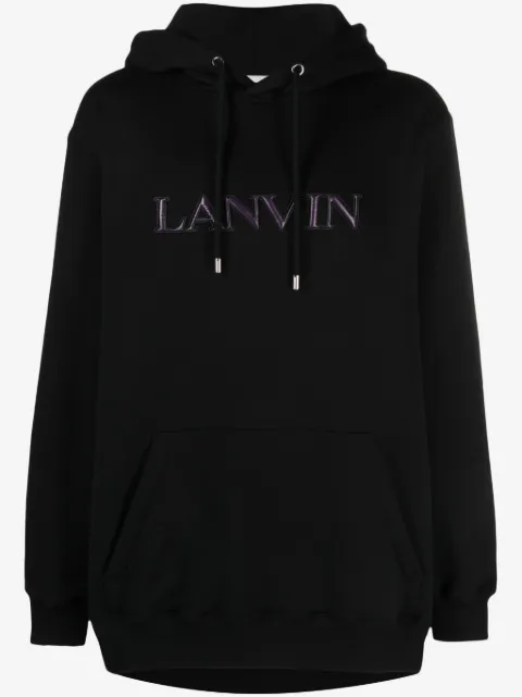Lanvin logo-appliqué cotton hoodie