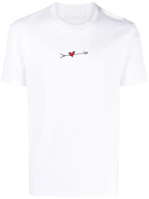 Neil Barrett motif-embroidered cotton T-shirt