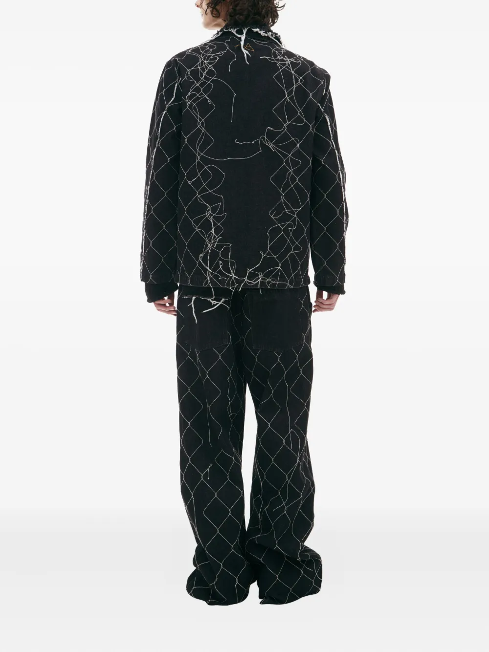 AIREI frayed embroidered denim jacket | Denim Jackets | Image 2