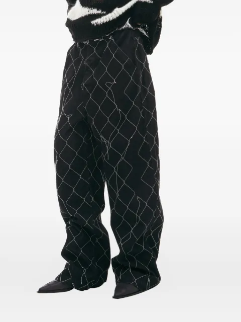 AIREI jeans con motivo de rombos